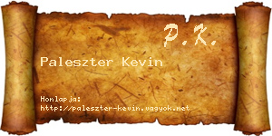 Paleszter Kevin névjegykártya